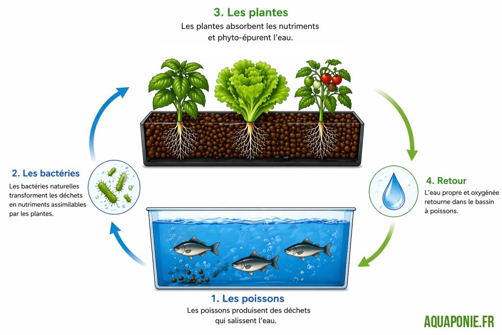 cycle de l'aquaponie